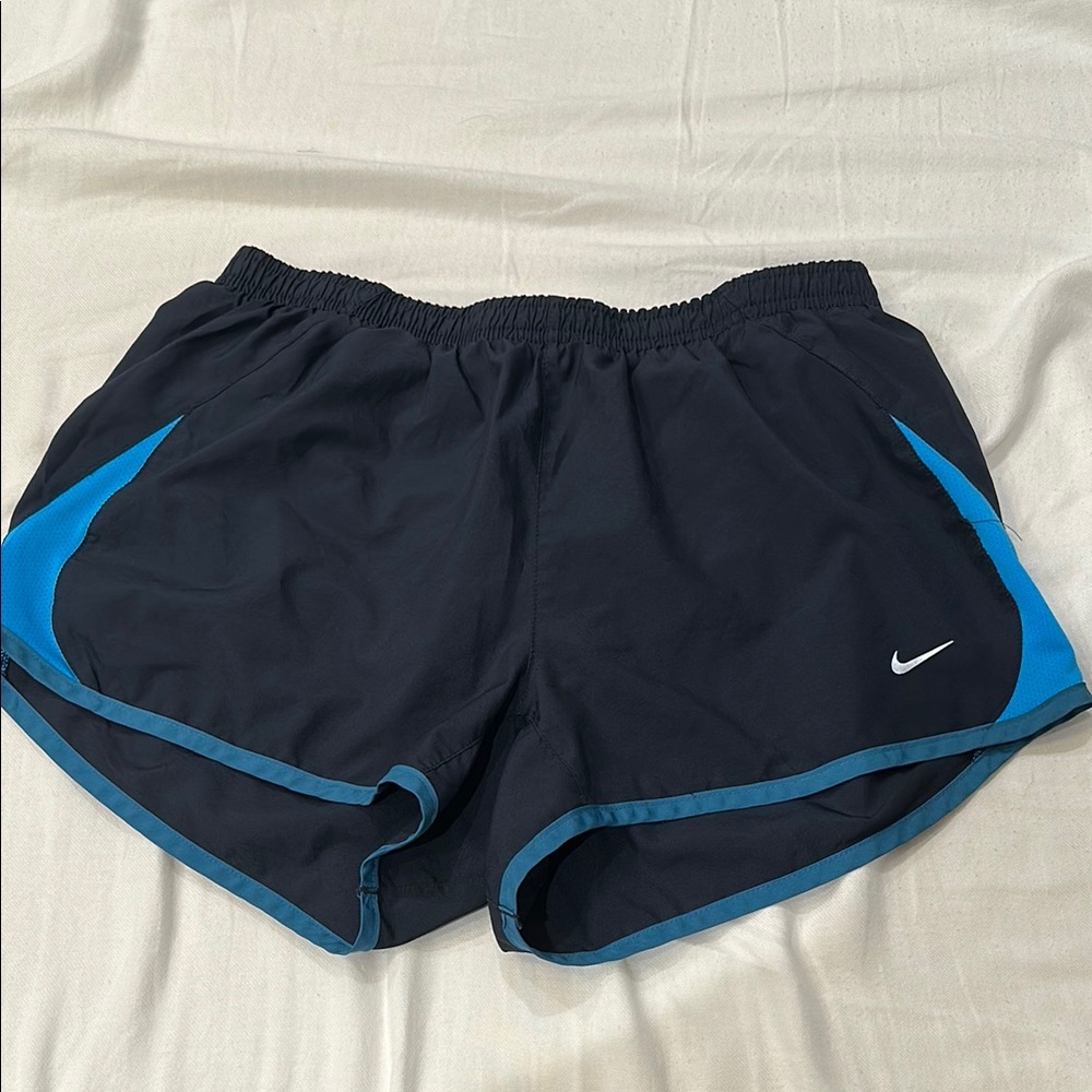 Nike Women's Black and Blue Running Shorts